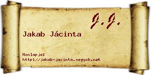 Jakab Jácinta névjegykártya